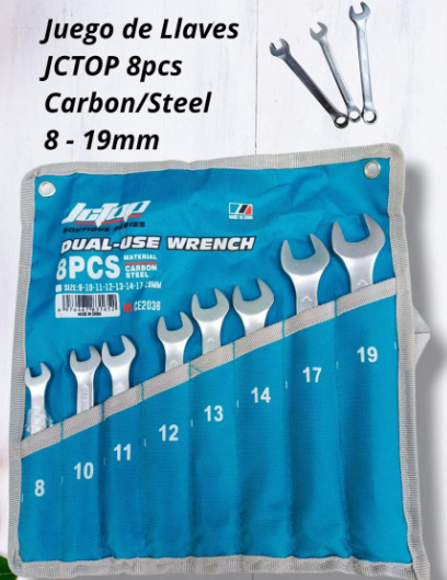 JUEGO DE LLAVES JCTOP 8 PIEZAS (p)